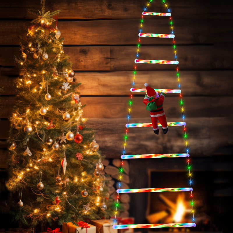 クリスマス装飾ライト LED 屋外斜めはしご 室内防水 サン - Lighting Christmas Decor のレビューと価格