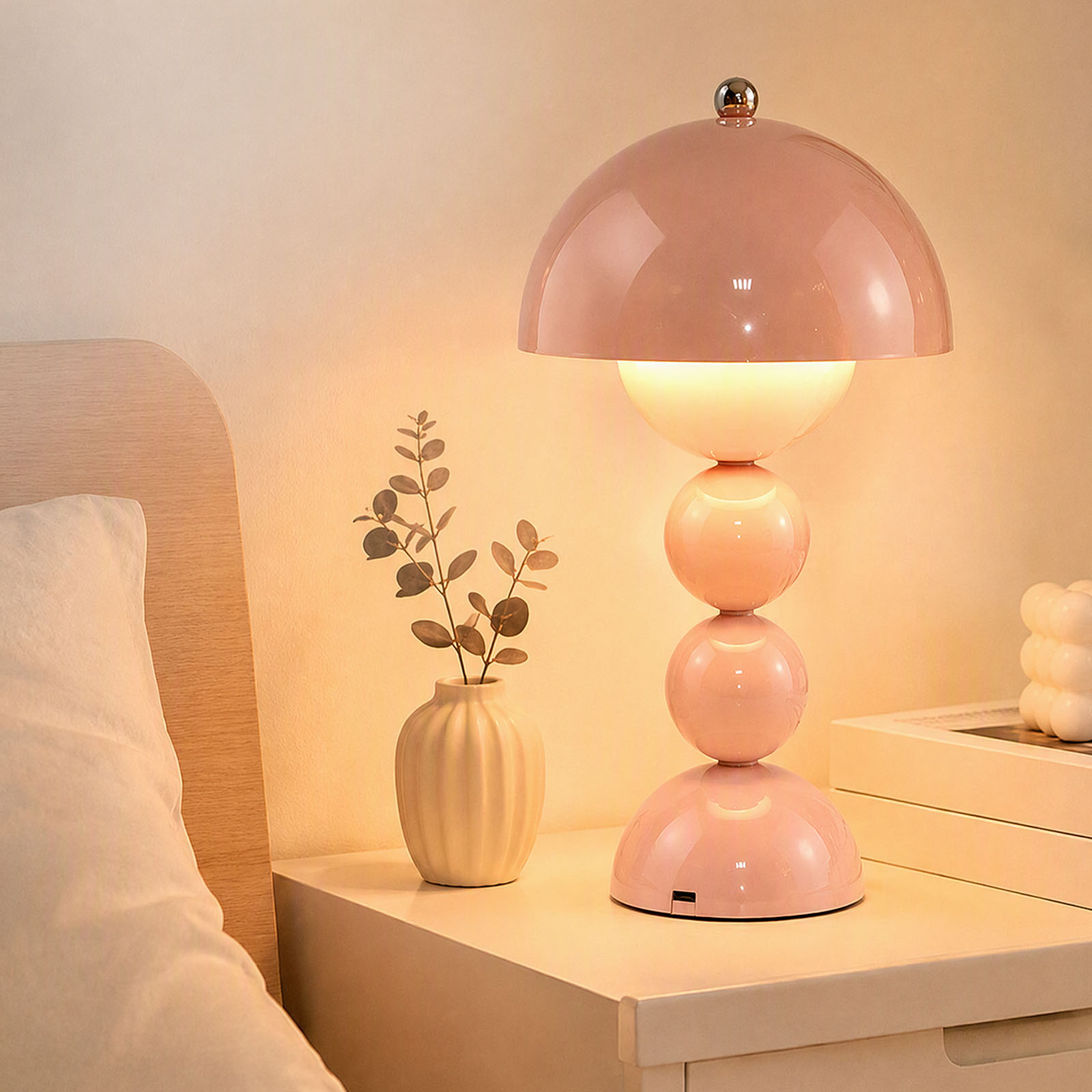ヴィンテージ風のきのこ型テーブルランプ。USB接続で、3段階 - Decor Lighting Lamps のレビューと価格